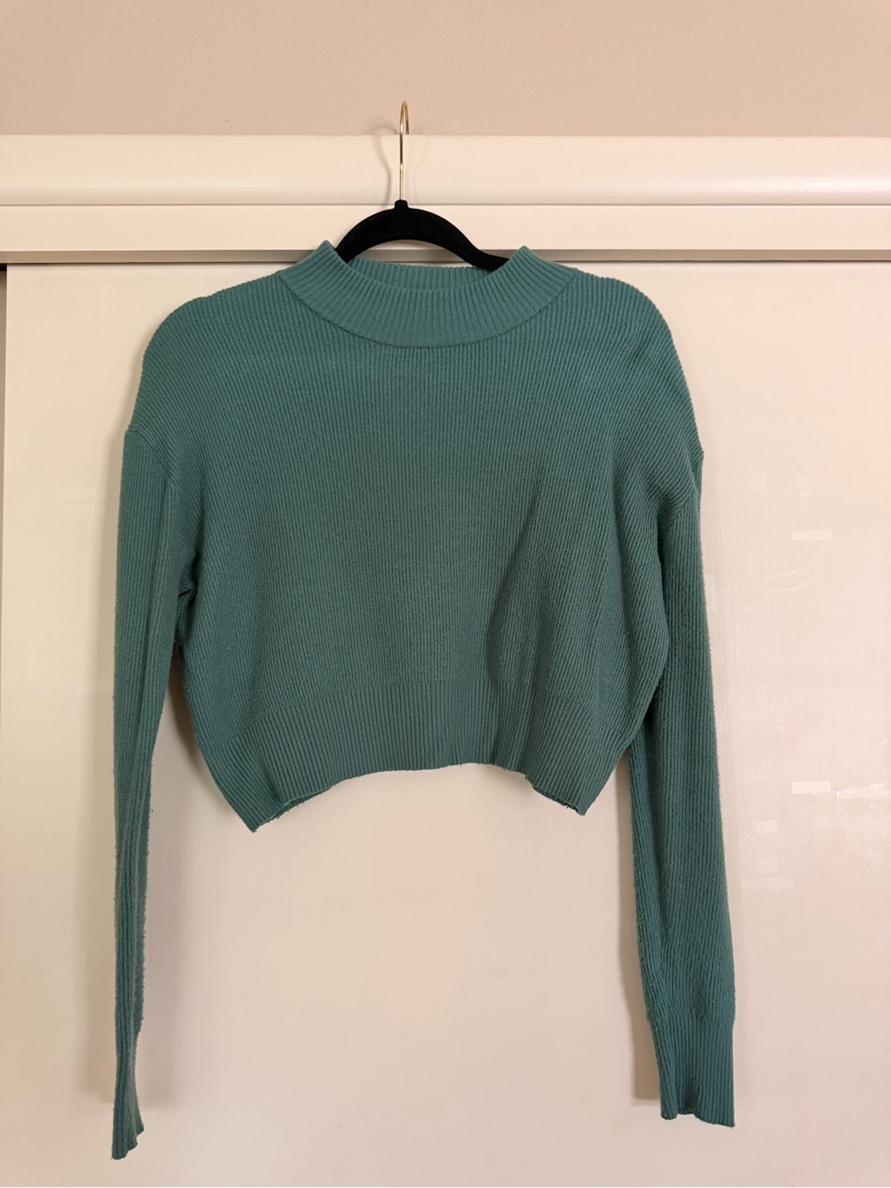 L.A. Hearts Ribbed Knit Sweater — Seafoam